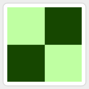 Pine and Mint Green Checkerboard pattern Sticker